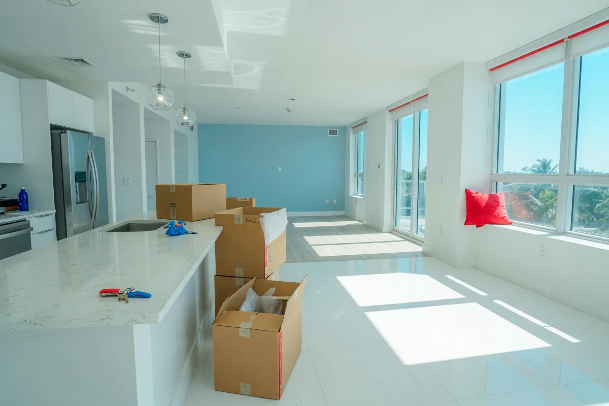 Spotless empty Miami residence after Clean My Mess move-out cleaning